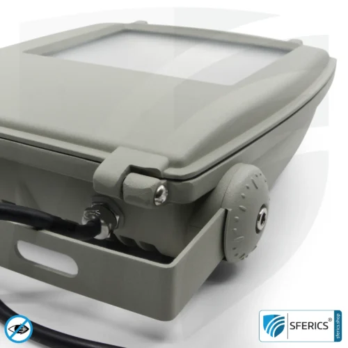 LED Fluter mit Haltebügel, grau | 35 Watt Vollspektrum Tageslicht | Schutzklasse IP65 | 3000 Lumen | flimmerfrei | CRI 95 | ideal für große natürliche Helligkeit in großen Räumen bzw. als indirekter Deckenfluter 12 LED Fluter mit Haltebügel, grau | 35 Watt Vollspektrum Tageslicht | Schutzklasse IP65 | 3000 Lumen | flimmerfrei | CRI 95 | ideal für große natürliche Helligkeit in großen Räumen bzw. als indirekter Deckenfluter