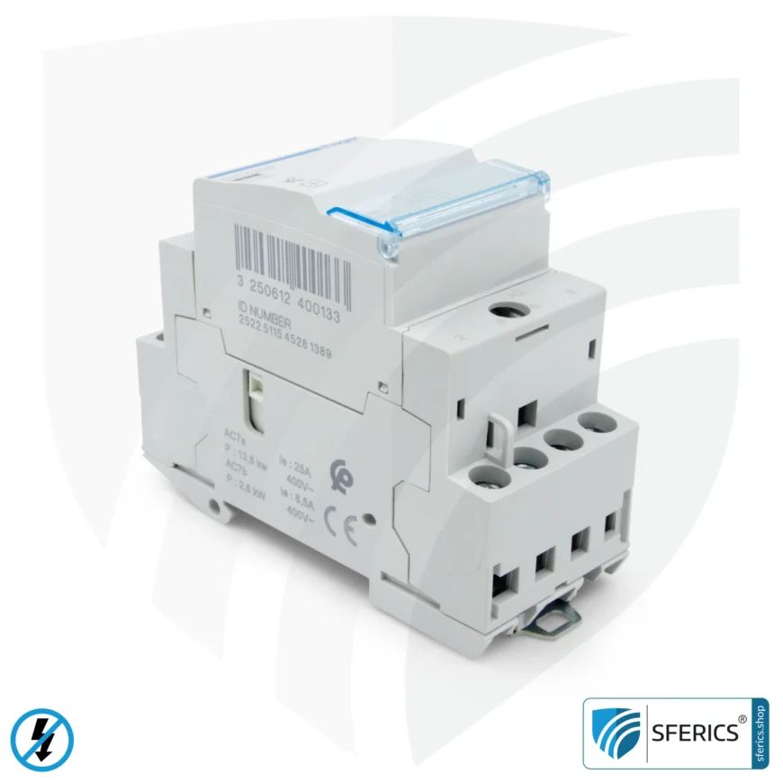 Hilfsrelais ESC 425S | Netzfreischaltung von 3~ Phasen Verbrauchern, mehrere Stromkreise, ... | Erweiterung des Feldfreischalters NA 16-1P Funk | Masterschalter Set-Up