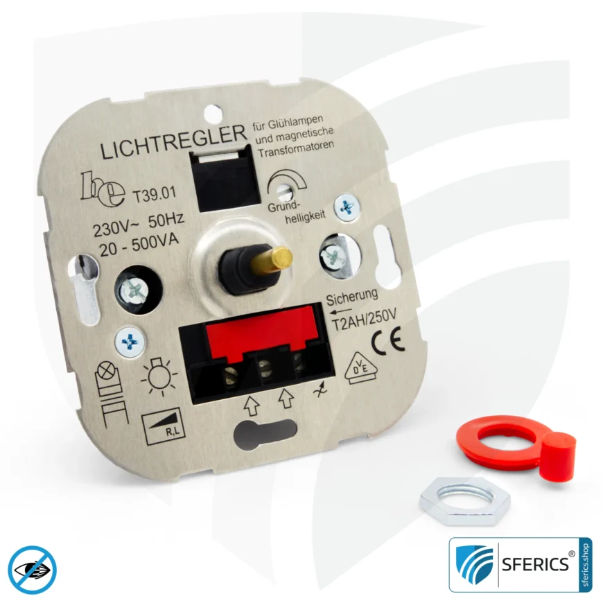 LED Dimmer | Lichtregler für dimmbare 230 Volt LED Lampen | Phasenanschnittdimmer als Dimmereinsatz (TRIAC)