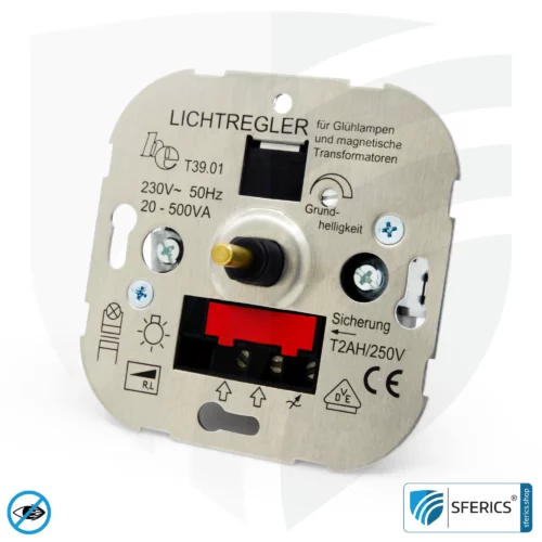 LED Dimmer | Unterputz Lichtregler für dimmbare 230 Volt LED Lampen | Phasenanschnittdimmer als Dimmereinsatz (TRIAC)
