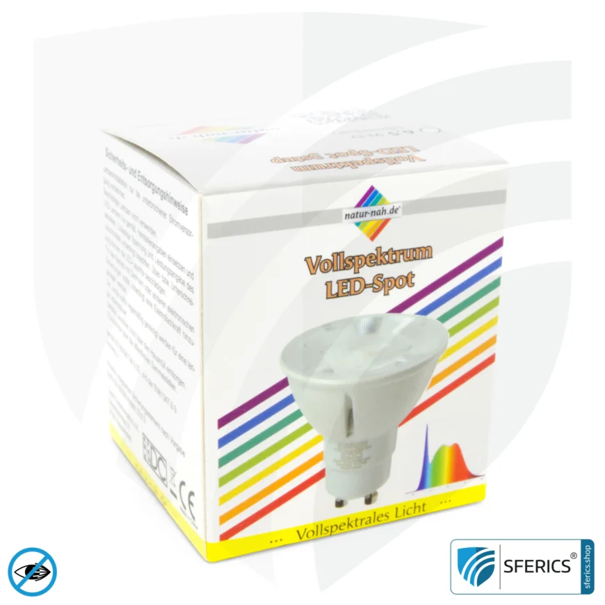 6,5 Watt LED Spot Vollspektrum 3step | Dimmbar mit LED Dimmer | Hell wie 35 Watt, 510 Lumen | CRI über 93 | flimmerfrei | Tageslicht | GU10 | Business Qualität