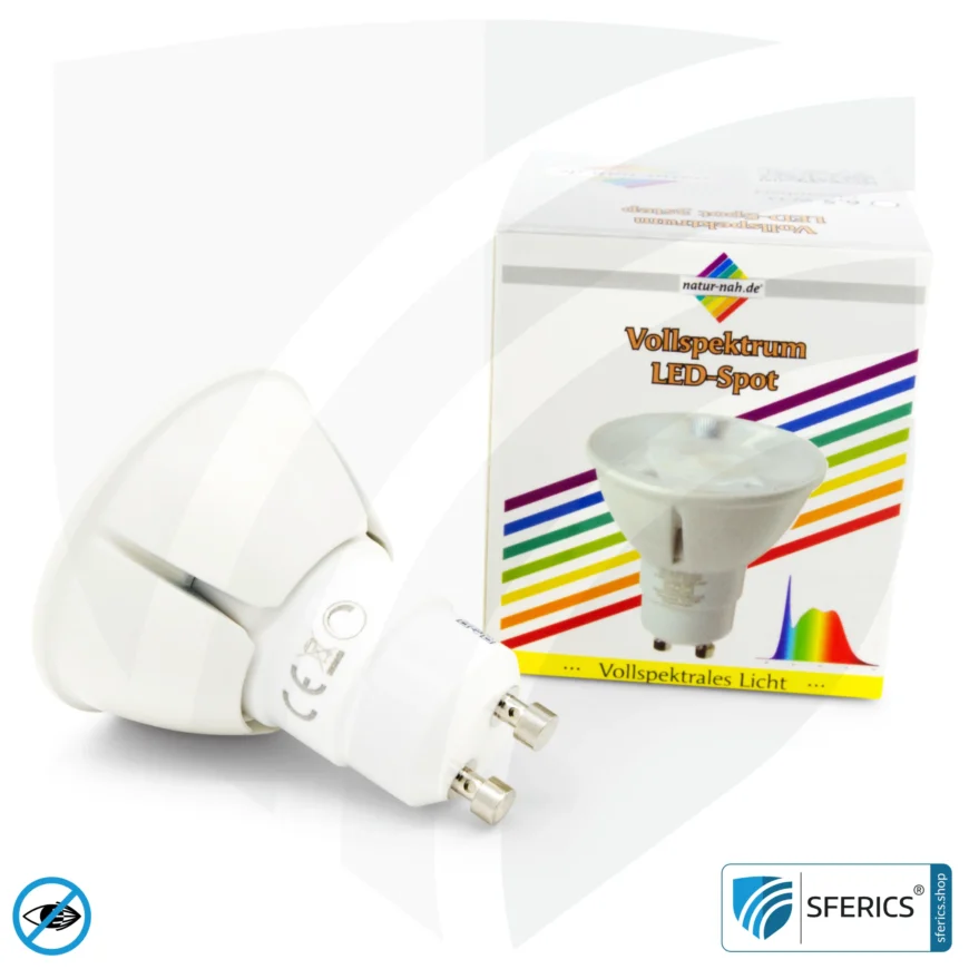 6,5 Watt LED Spot Vollspektrum 3step | Dimmbar mit LED Dimmer | Hell wie 35 Watt, 510 Lumen | CRI über 93 | flimmerfrei | Tageslicht | GU10 | Business Qualität