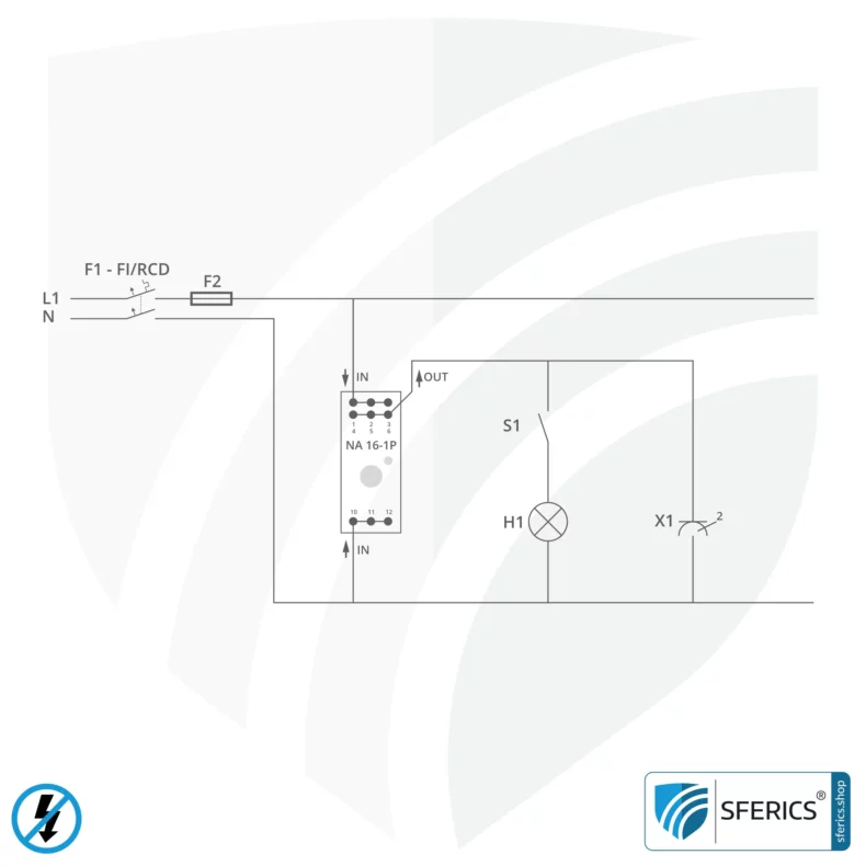 Netzabkoppler NA 16-1P Standard | einpolige Abschaltung | selbstlernend, mit Touchsensor | inklusive LED Kontrollleuchte