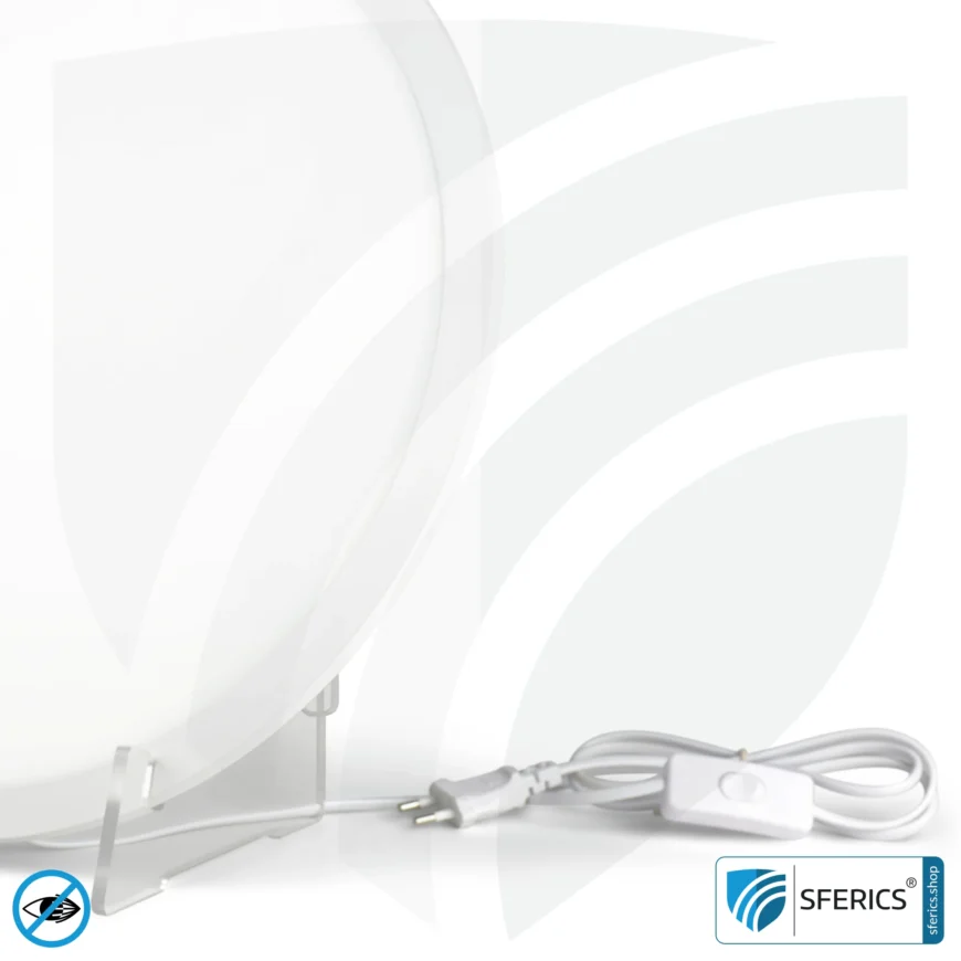 LED Wohlfühl Tageslichtlampe LENA 500 | vitalisierende Lichtdusche + Lichttherapie bei Lichtmangel | Vollspektrum Tageslicht mit 10.000 Lux ab 40 cm Abstand | dimmbar | flimmerfrei | CRI über 95 | stellend und hängend anwendbar
