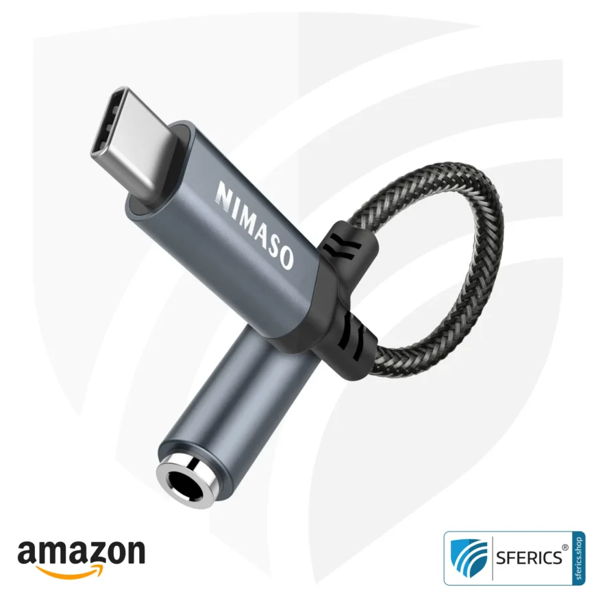 Adapter Klinkenstecker auf USB-C | Ergänzung für Headsets mit Klinkenstecker
