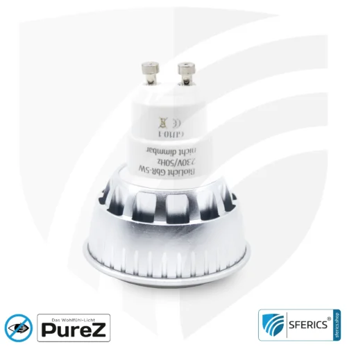 6 Watt LED Spot Pure-Z NEO | Hell wie 40 Watt, 480 Lumen | CRI 97 | flimmerfrei | warmweiß | GU10 10 6 Watt LED Spot Pure-Z NEO | Hell wie 40 Watt, 480 Lumen | CRI 97 | flimmerfrei | warmweiß | GU10