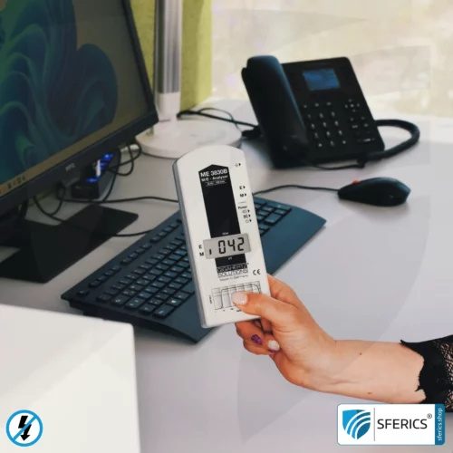 NF Analyser ME3830B | Potentialfreies Niederfrequenz Messgerät für Elektrosmog | Erkennung elektrischer Wechselfelder und Magnetfelder | Messbereich 16 Hz bis 100 kHz