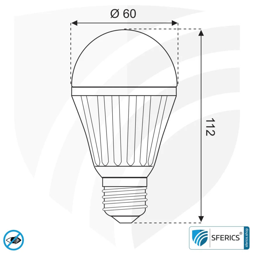 8 Watt LED Vollspektrum, dimmbar (TRIAC) | Hell wie 60 Watt, 560 Lumen | CRI 97 | flimmerarm | Tageslicht | E27 | Business Qualität