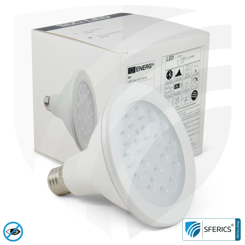 PAR38 LED Vollspektrum Strahler mit 14,5 Watt | Hell wie 130 Watt, 1280 Lumen | Pflanzenlampe | CRI 98 | flimmerfrei | Tageslicht | E27 | Business Qualität
