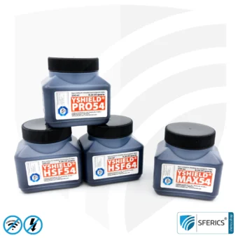 Musterset Abschirmfarben HF | Schutz vor Elektrosmog EMF mit jeweils 250 ml Füllmenge | TÜV SÜD zertifiziert | Perfekt für Materialtests in der Praxis vor dem Kauf