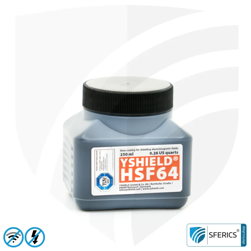Musterset Abschirmfarben HF | Schutz vor Elektrosmog EMF mit jeweils 250 ml Füllmenge | TÜV SÜD zertifiziert | Perfekt für Materialtests in der Praxis vor dem Kauf