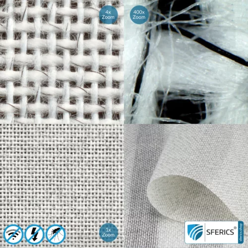 NATURELL ULTRA Abschirmstoff | ideal zur Herstellung von Baldachinen und Vorhängen | HF Schirmdämpfung gegen Elektrosmog bis zu 38 dB | Erdbar NF | 5G ready! 5 NATURELL ULTRA Abschirmstoff | ideal zur Herstellung von Vorhängen und Baldachinen | HF Schirmdämpfung gegen Elektrosmog bis zu 38 dB | Erdbar NF | 5G ready!