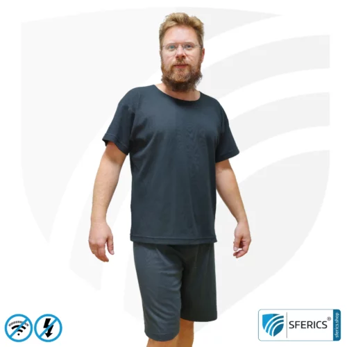 T-Shirt, abschirmend + schwarz | Schutz bis 40 dB vor HF Elektrosmog (Handy, WLAN, LTE) | strapazierfähig, aus Black-Jersey Abschirmstoff | 5G ready! 11 Abschirmendes T-Shirt | Schutz bis 40 dB vor HF Elektrosmog (Handy, WLAN, LTE) | strapazierfähig, aus Black-Jersey Abschirmstoff | 5G ready!