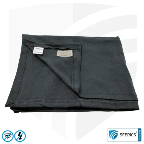 Abschirmende Decke, schwarz | kuschelig weich | Mobiler Strahlenschutz gegen WLAN, Handy, LTE, 5G, ... mit Wirkungsgrad bis 99,99 % (40 dB) | NF erdbar | 5G ready! 8 Abschirmende Decke, schwarz | kuschelig weich | Mobiler Strahlenschutz gegen WLAN, Handy, LTE, 5G, ... mit Wirkungsgrad bis 99,99 % (40 dB) | NF erdbar | Einzeldecke