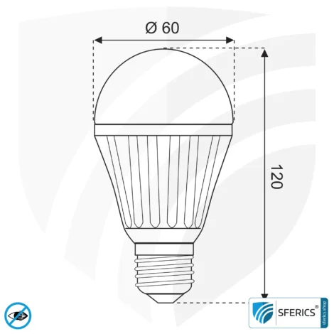 10,5 Watt LED Vollspektrum, dimmbar (TRIAC) | Hell wie 100 Watt, 1070 Lumen | CRI über 95 | flimmerfrei | Tageslicht | E27 | Business Qualität