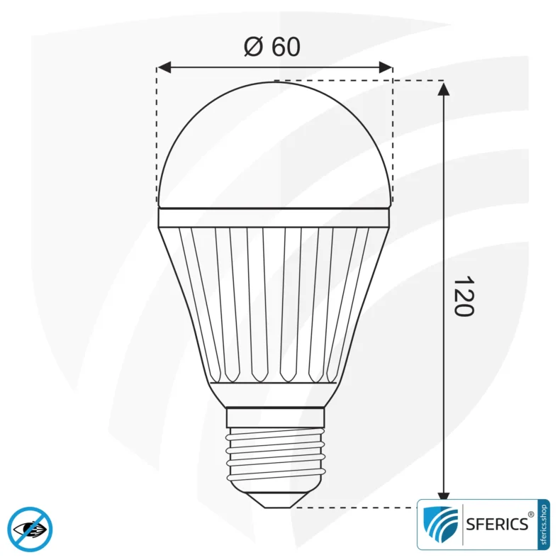 10,5 Watt LED Vollspektrum, dimmbar (TRIAC) | Hell wie 100 Watt, 1070 Lumen | CRI über 95 | flimmerfrei | Tageslicht | E27 | Business Qualität