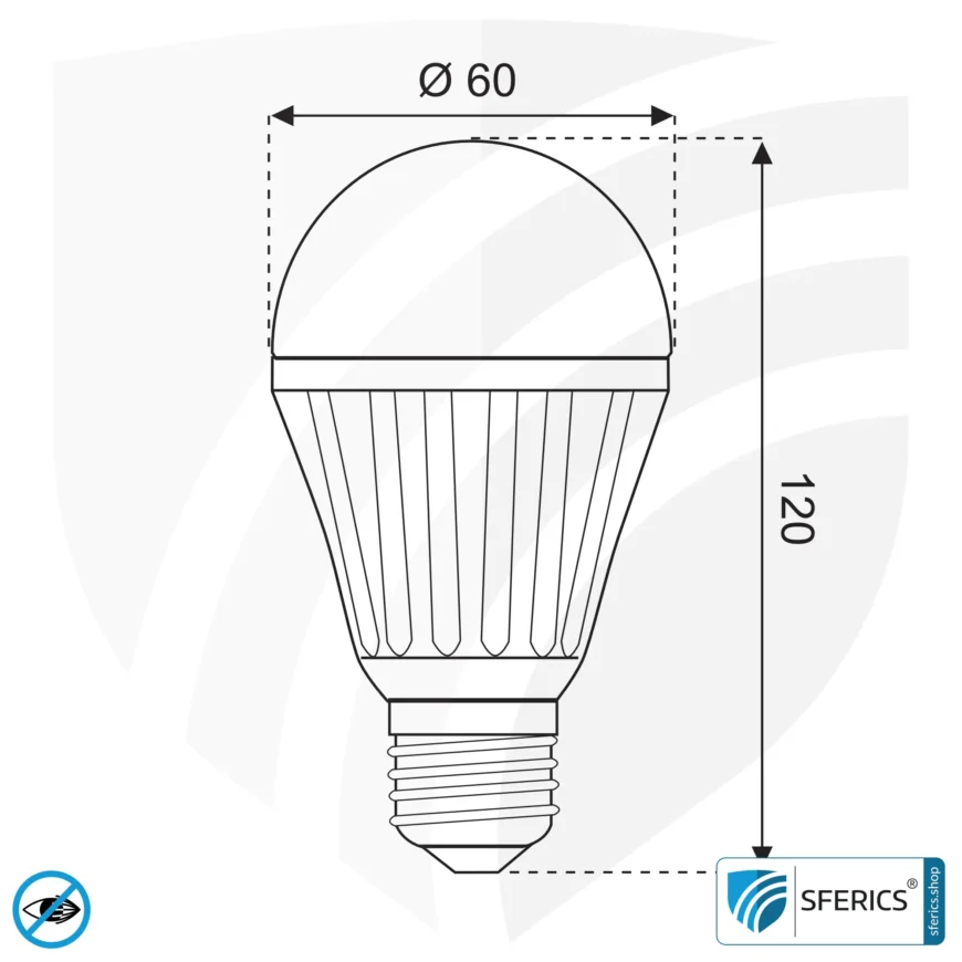 10,5 Watt LED Vollspektrum, dimmbar (TRIAC) | Hell wie 100 Watt, 1070 Lumen | CRI über 95 | flimmerfrei | Tageslicht | E27 | Business Qualität