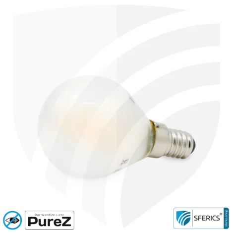 4 Watt LED Filament Pure-Z NEO | Hell wie 38 Watt, 400 Lumen | CRI 97 | flimmerfrei | warmweiß | E14