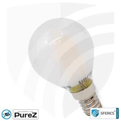 4 Watt LED Filament Pure-Z NEO | Hell wie 38 Watt, 400 Lumen | CRI 97 | flimmerfrei | warmweiß | E14