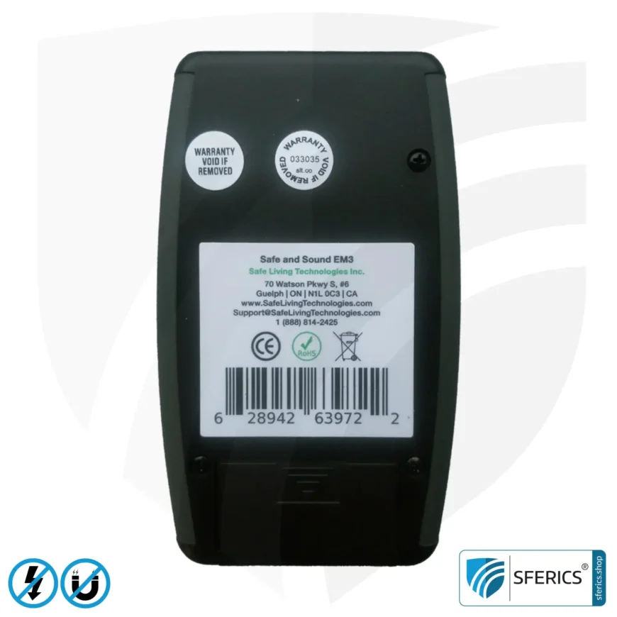 Safe & Sound EM3 Detektor | Frequenzbereich 16 Hz - 120 kHz | Hohe Empfindlichkeit ab 1 nT (0,01 mG) | 3D Magnetfeldmessung