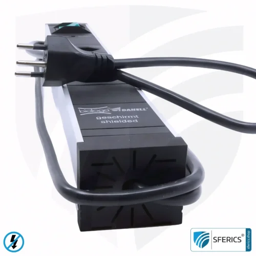 Steckdosenleiste 4-fach, geschirmt NF | mit Ein/Aus Schalter | Typ J für Schweiz, Liechtenstein, usw.